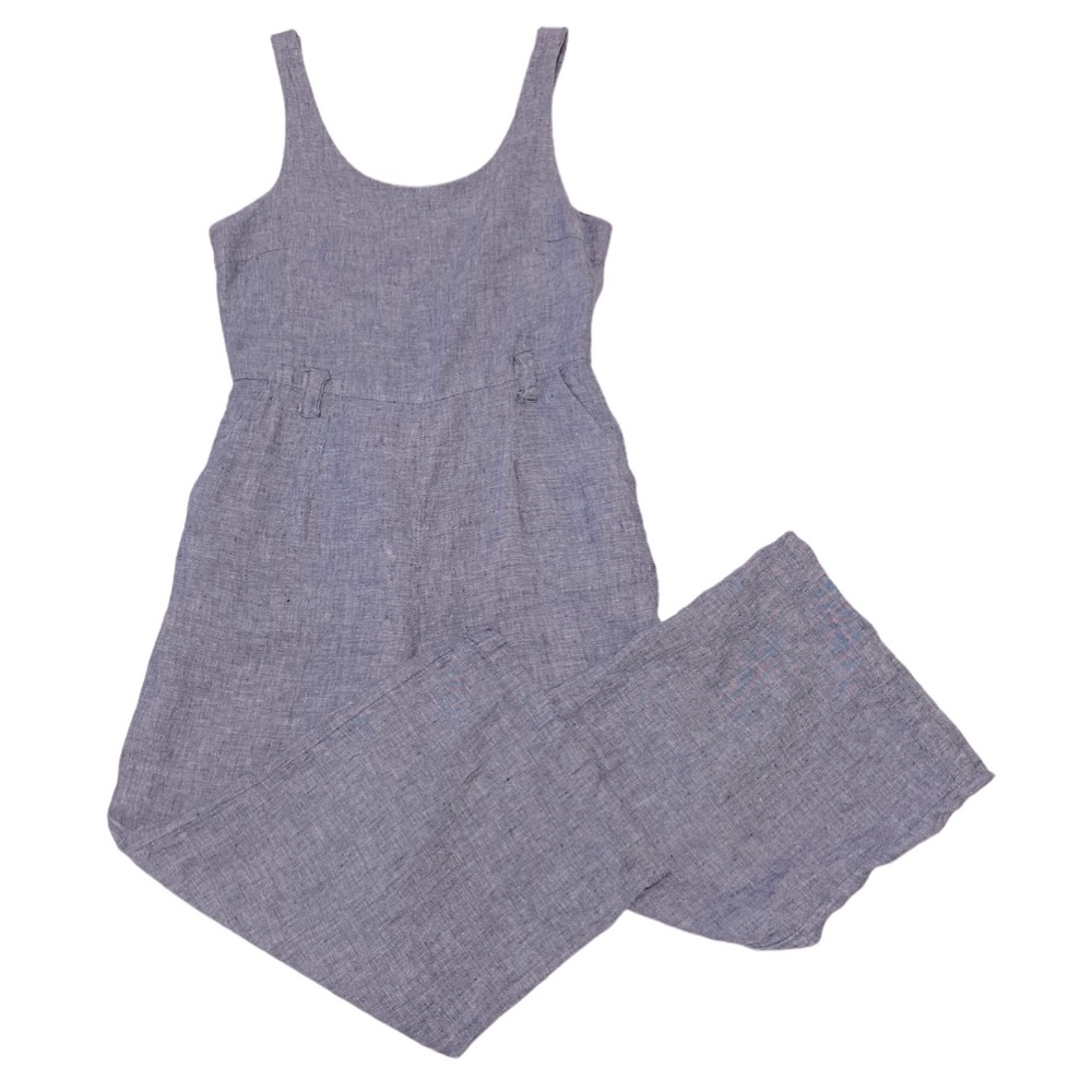 Linen Chambray Jumpsuit - Picture 2 of 10